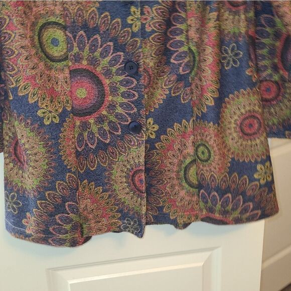 Pure Essence Floral Knit Boho Jacket - Picture 4 of 11